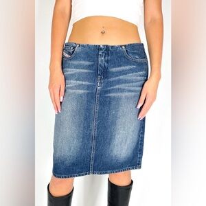 Diesel Vintage Denim Midi Skirt – Size 26